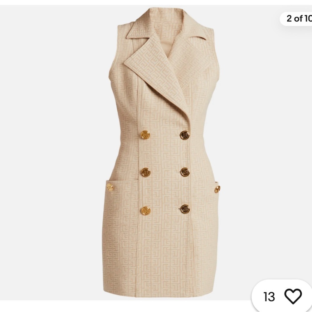 Balmain Monogram Blazer Dress Size 36 (4)